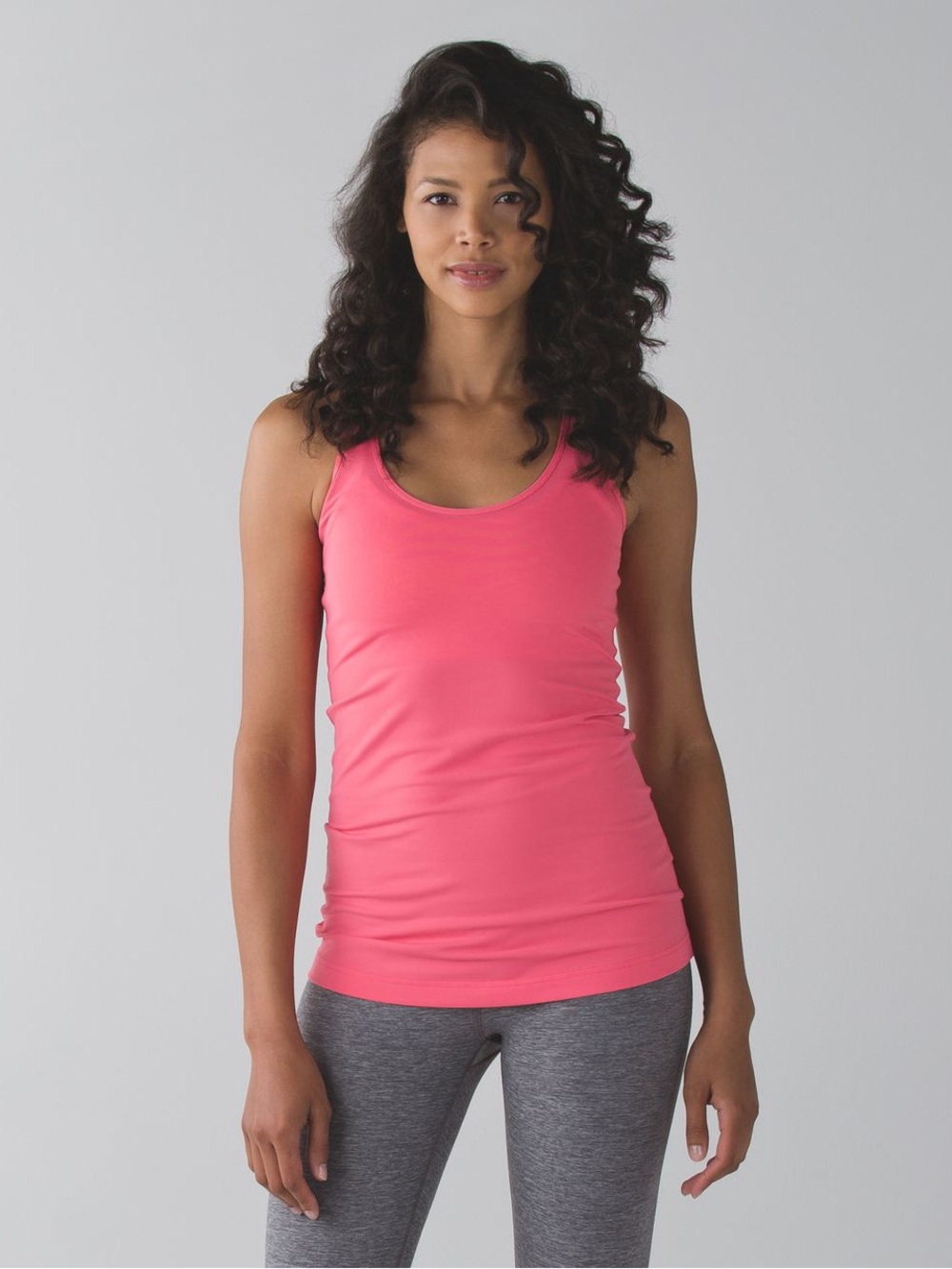 Lululemon Cool Racerback tank top pink lemonade neon coral pink GUC Size 8/M